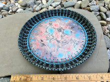 Load image into Gallery viewer, 9" Round Pine Needle Basket with Hand Painted Base