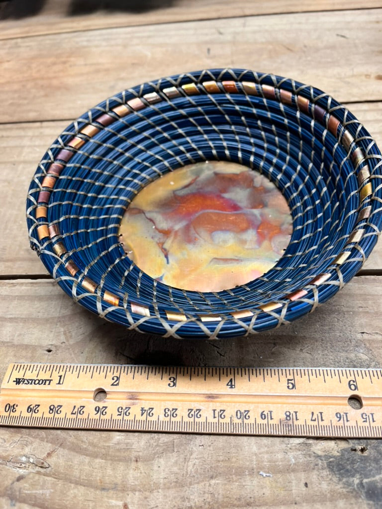 Copper Bottom Pine Needle Basket
