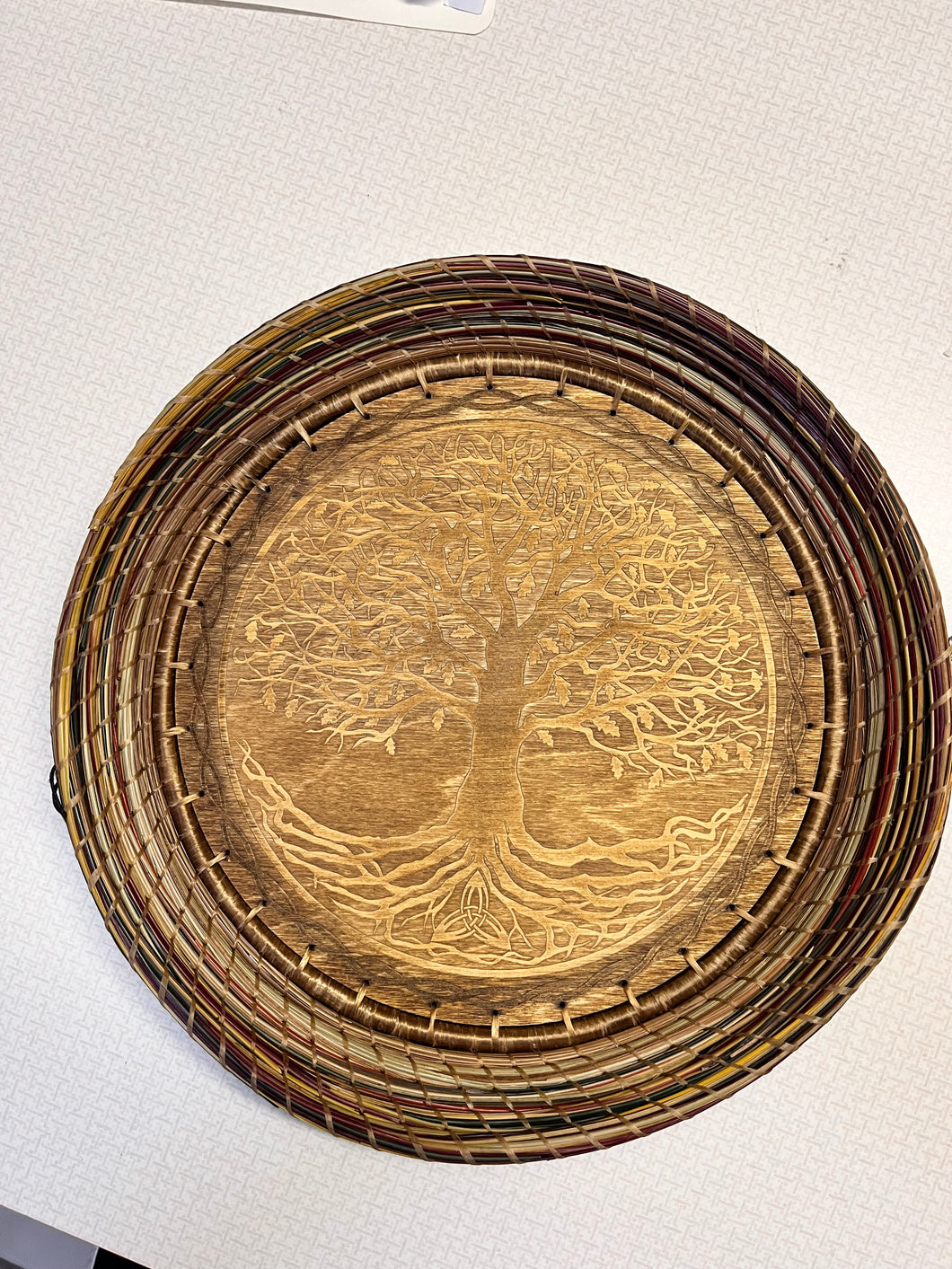 Tree of Life Pine Needle Basket